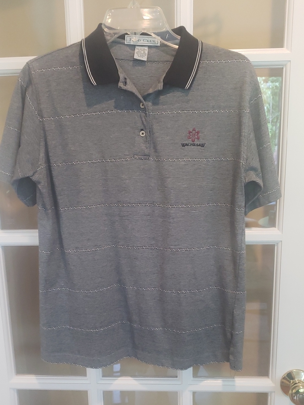 Vtg "Wachesaw" Gray Ladies Polo/Golf Shirt By Izod Club Size: M